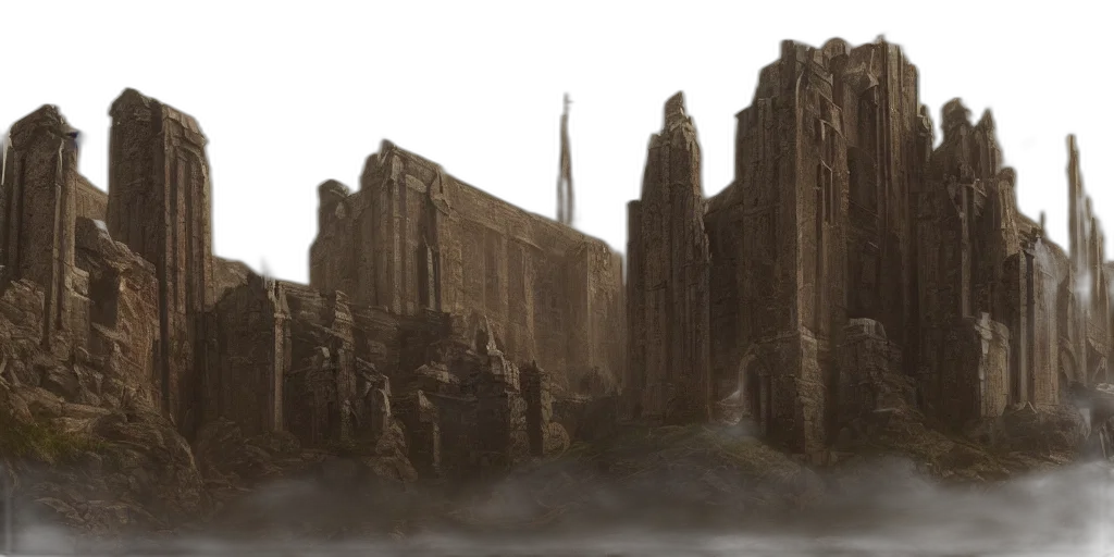 building, sword, concept art, fantasy art transparent PNG cut-out
