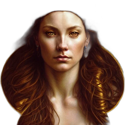 face, crown, hair, jewelry transparent PNG cut-out