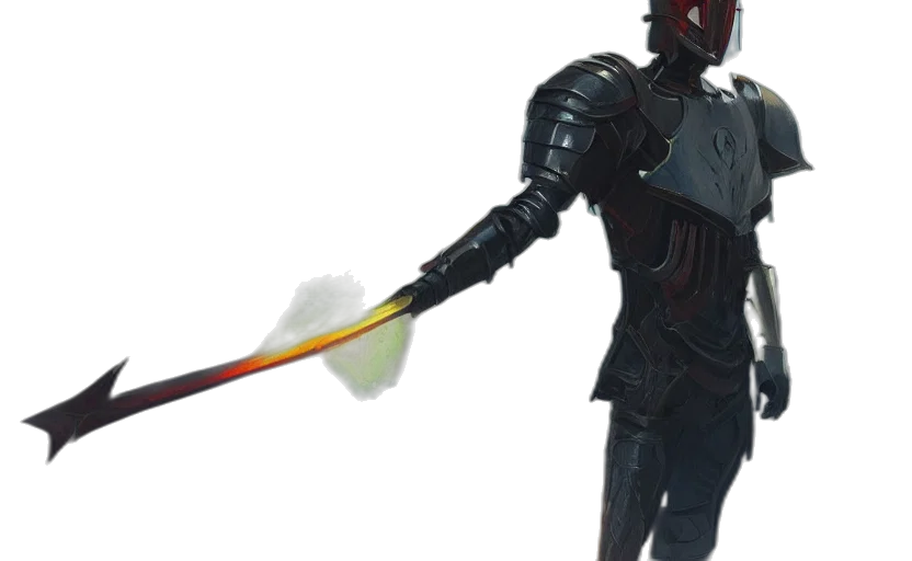 sword, staff, weapon, robot transparent PNG cut-out