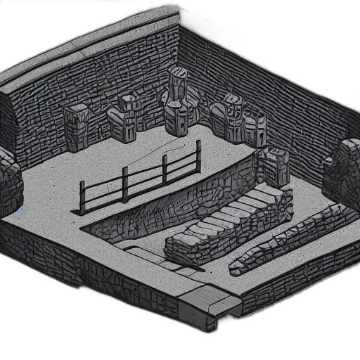 furniture, building, concept art, 3d render, pixel art, city street, forest, isometric transparent PNG cut-out