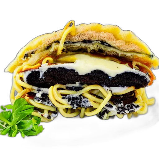 food, crown, photorealistic, deep transparent PNG cut-out