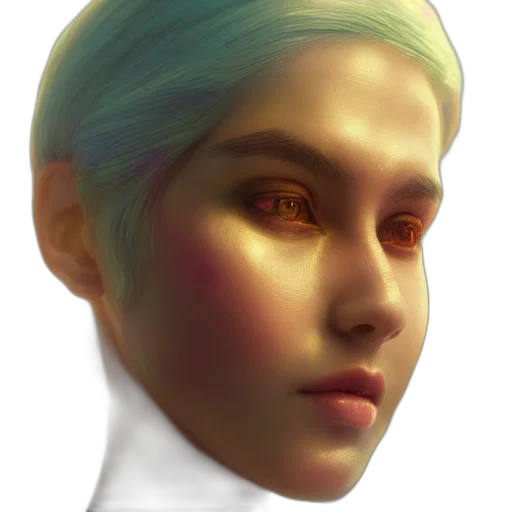 face, robot, mask, creature, photorealistic, fantasy art, concept art, 3d render transparent PNG cut-out