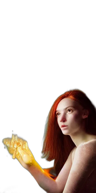 bottle, hair, crown, jewelry, photorealistic, fantasy art, concept art, oil painting transparent PNG cut-out