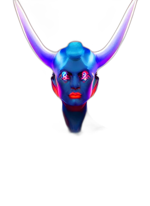 mask, face, crown, jewelry, 3d render, concept art, fantasy art, vaporwave transparent PNG cut-out