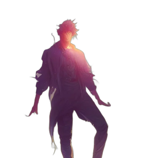 creature, staff, jacket, robot, concept art, comic book art, pixel art, 3d render transparent PNG cut-out