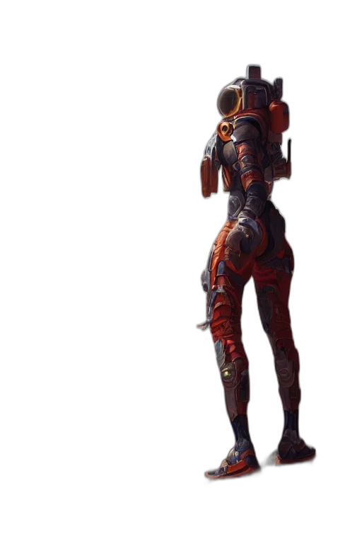 robot, weapon, staff, dress transparent PNG cut-out