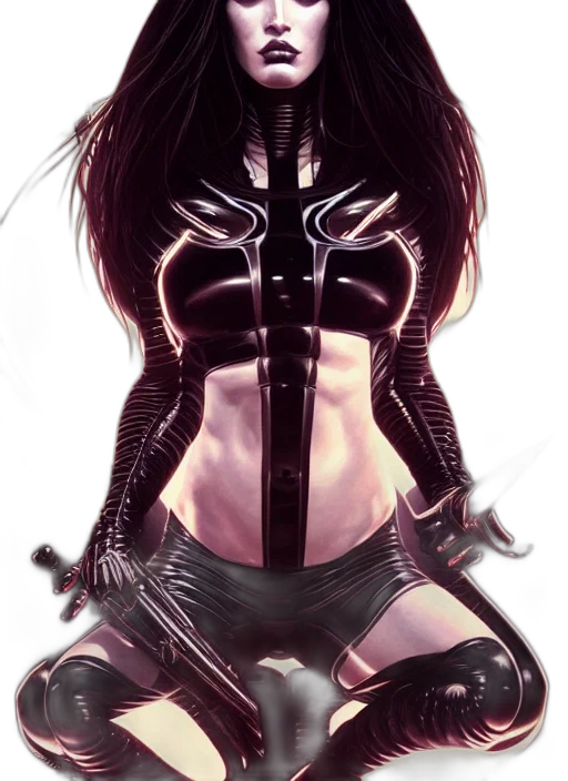 mask, sword, weapon, cyberpunk, comic book art, concept art, fantasy art, dark transparent PNG cut-out