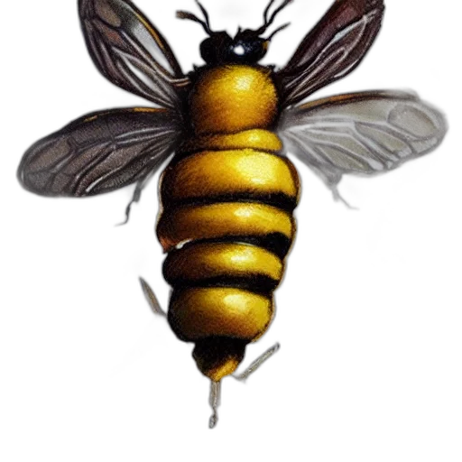 animal, creature, staff, crown, concept art, photorealistic, 3d render, bee transparent PNG cut-out