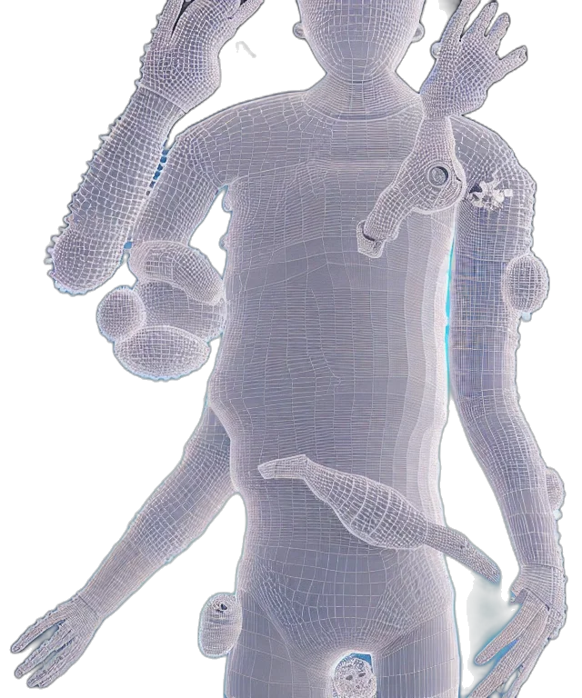 robot, staff, creature, jewelry transparent PNG cut-out