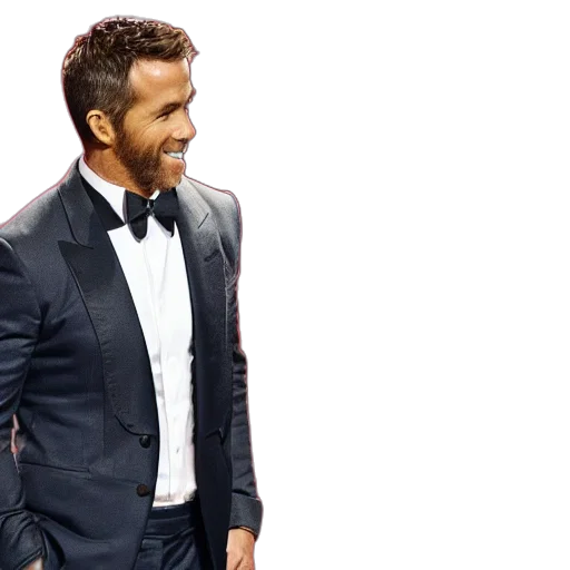 jacket, ryan, reynolds, making transparent PNG cut-out