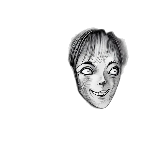 face, mask, creature, animal, cartoon, photorealistic, pencil sketch, comic book art transparent PNG cut-out
