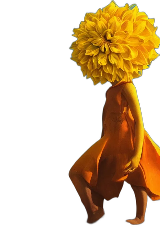flower, dress, creature, animal, 3d render, concept art, photorealistic, fantasy art transparent PNG cut-out