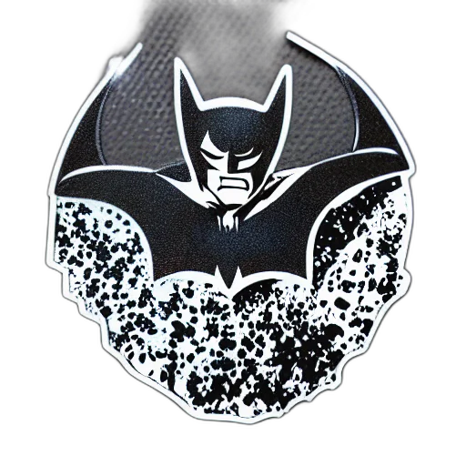 jewelry, comic book art, die, cut, sticker, batman, breakdancing, techwear transparent PNG cut-out