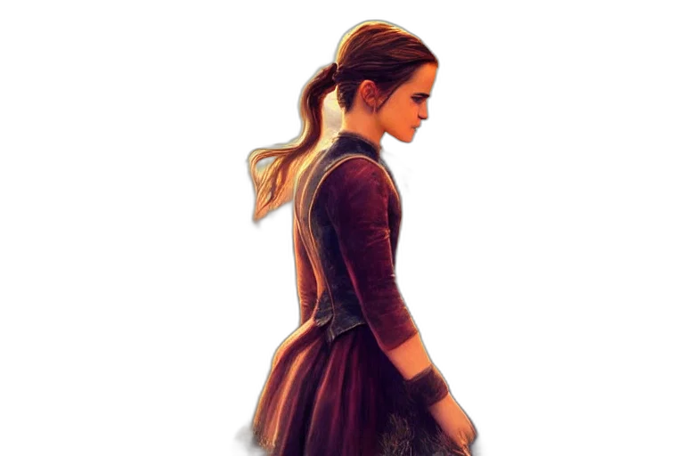 dress, staff, face, jacket, concept art, fantasy art, 3d render, photorealistic transparent PNG cut-out
