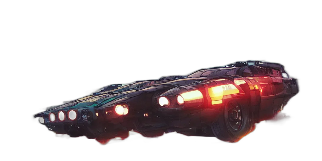 car, weapon, concept art, cyberpunk transparent PNG cut-out