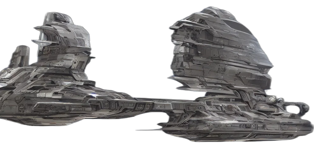 weapon, concept art, 3d render, photorealistic, outer space, side, view, perspective transparent PNG cut-out