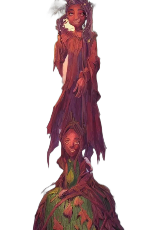 staff, creature, face, dress transparent PNG cut-out