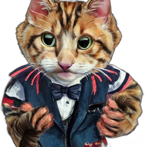 jacket, staff, animal, photorealistic transparent PNG cut-out