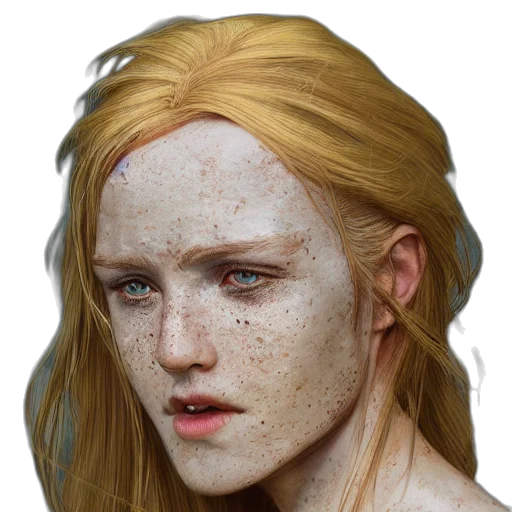 face, mask, hair, jewelry, photorealistic, fantasy art, concept art, 3d render transparent PNG cut-out