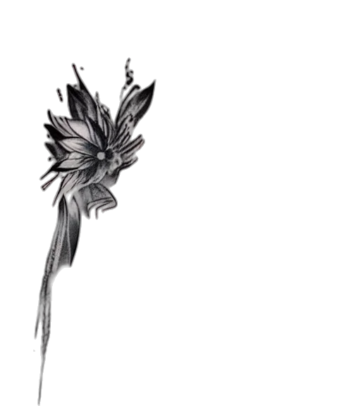 flower, crown, hair, weapon, photorealistic, concept art, 3d render, pencil sketch transparent PNG cut-out