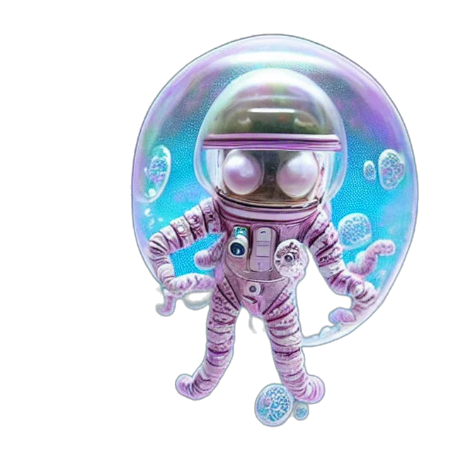 robot, concept art, 3d render, outer space transparent PNG cut-out