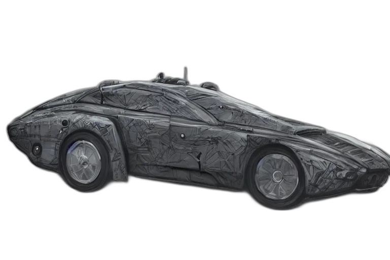 car, weapon, concept art, 3d render transparent PNG cut-out