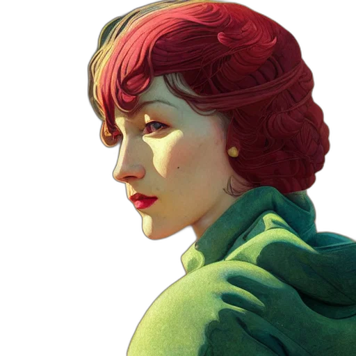 face, photorealistic, concept art, comic book art transparent PNG cut-out
