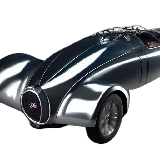 car, 3d render, concept art, bugatti, type, atlantic, concept, studio transparent PNG cut-out