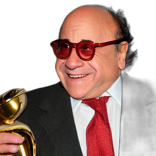 animal, staff, face, jacket, photorealistic, danny, devito, red transparent PNG cut-out