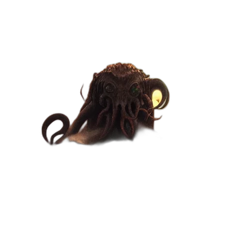 creature, hair, staff, animal, 3d render, concept art, photorealistic, underwater transparent PNG cut-out