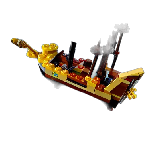 weapon, 3d render, concept art, underwater, lego, scene, pirate, ship transparent PNG cut-out