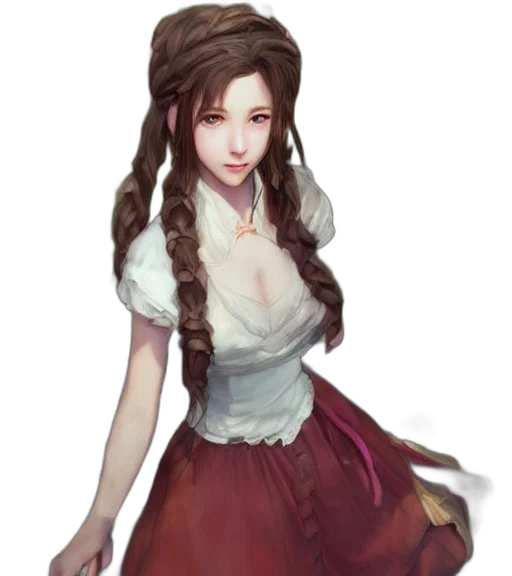 dress, staff, face, fantasy art, concept art, photorealistic, oil painting, dark transparent PNG cut-out