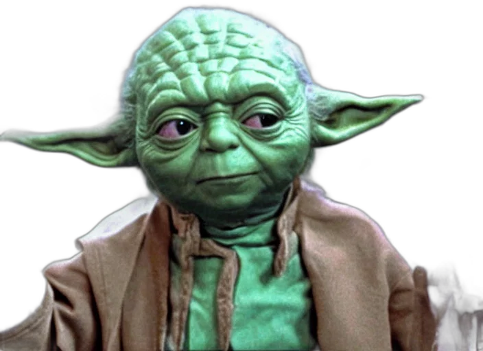 staff, face, photorealistic, 3d render, green, film, still, yoda transparent PNG cut-out