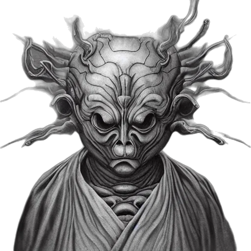 mask, face, creature, staff transparent PNG cut-out