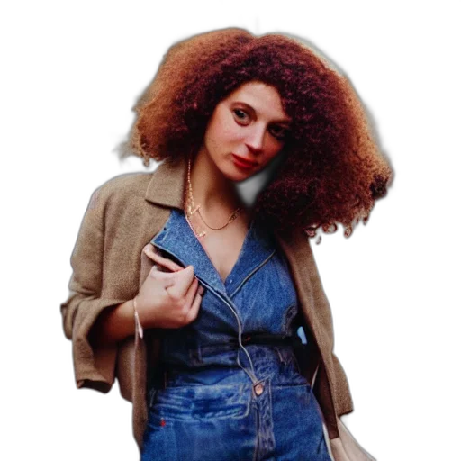 jacket, hair, hat, staff, paris, style, curly, haired transparent PNG cut-out