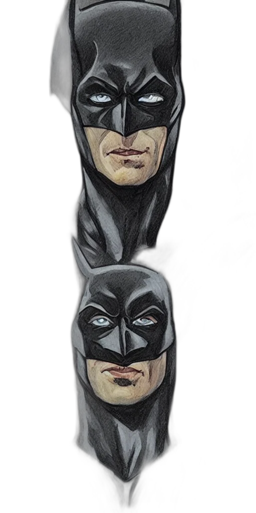 mask, shoes, comic book art, concept art, photorealistic, 3d render, portrait, batman transparent PNG cut-out