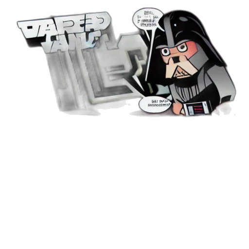 jewelry, concept art, cartoon, comic book art, 3d render, darth, vader, comic transparent PNG cut-out