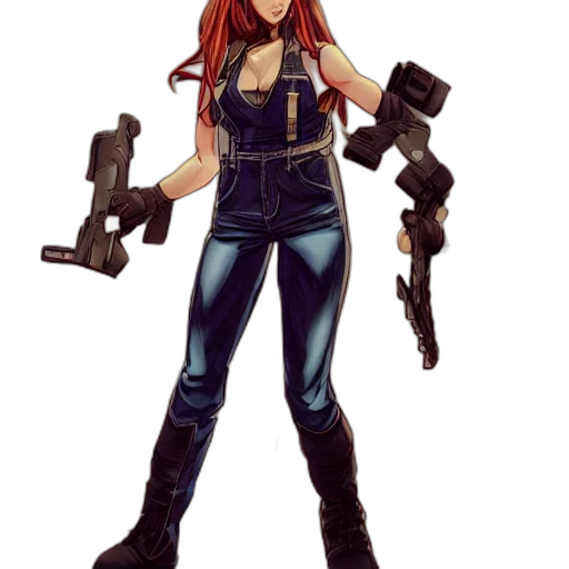 weapon, concept art, pixel art, comic book art, cartoon, full, body, pose transparent PNG cut-out