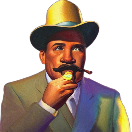 hat, face, food, staff, concept art, pixel art, photorealistic, comic book art transparent PNG cut-out