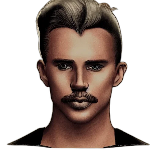 face, mask, hair, staff transparent PNG cut-out