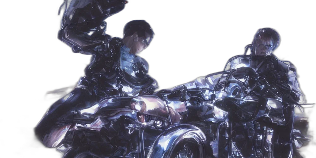 car, robot, concept art, cyberpunk, photorealistic, vaporwave, outer space, underwater transparent PNG cut-out