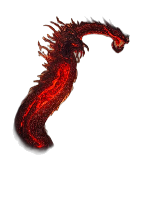 dragon, creature, animal, staff transparent PNG cut-out
