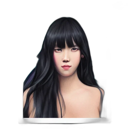 hair, face, mask, dress transparent PNG cut-out