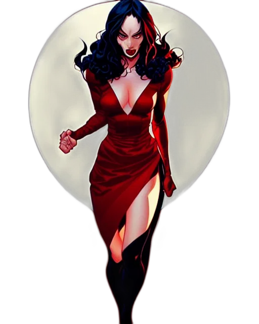 dress, comic book art, concept art, fantasy art, cartoon, fire, red, artgerm transparent PNG cut-out