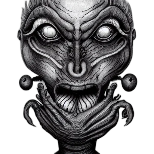 mask, face, creature, staff, concept art, fantasy art, comic book art, pencil sketch transparent PNG cut-out