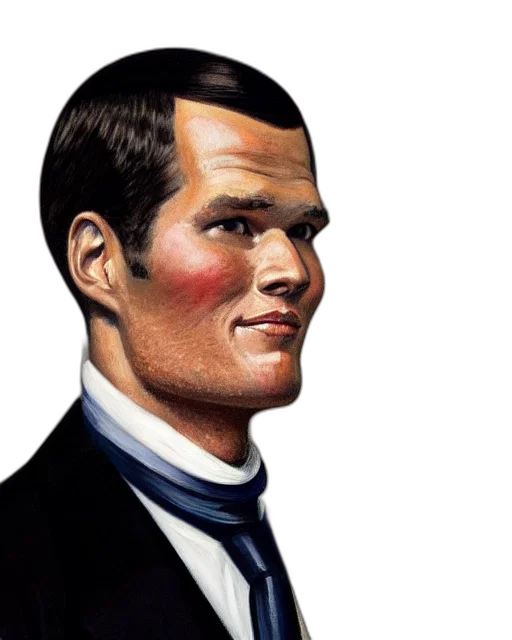 face, comic book art, photorealistic, oil painting transparent PNG cut-out