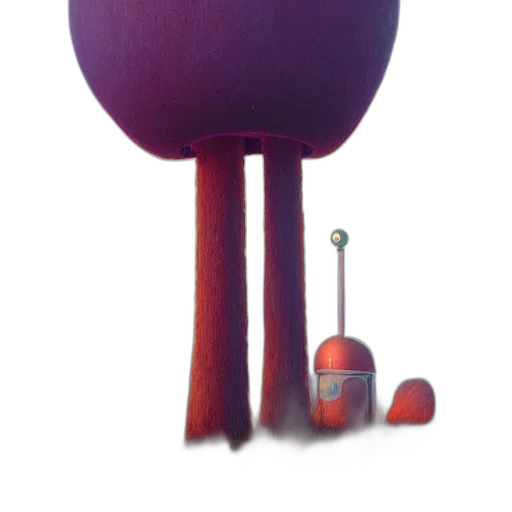furniture, staff, umbrella, robot, 3d render, concept art, photorealistic, fantasy art transparent PNG cut-out