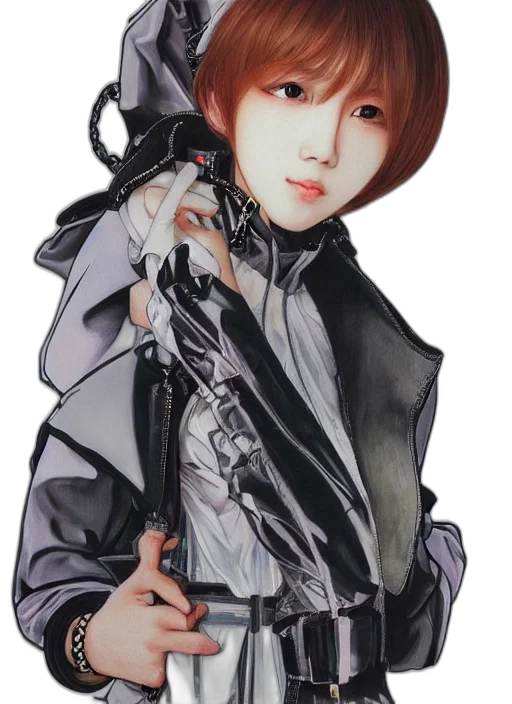 jacket, staff, photorealistic, concept art transparent PNG cut-out