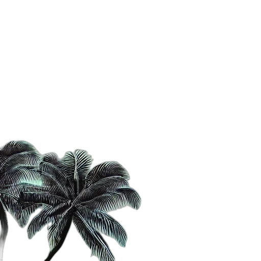 umbrella, hair, tree, hat, photorealistic, 3d render, vaporwave, concept art transparent PNG cut-out