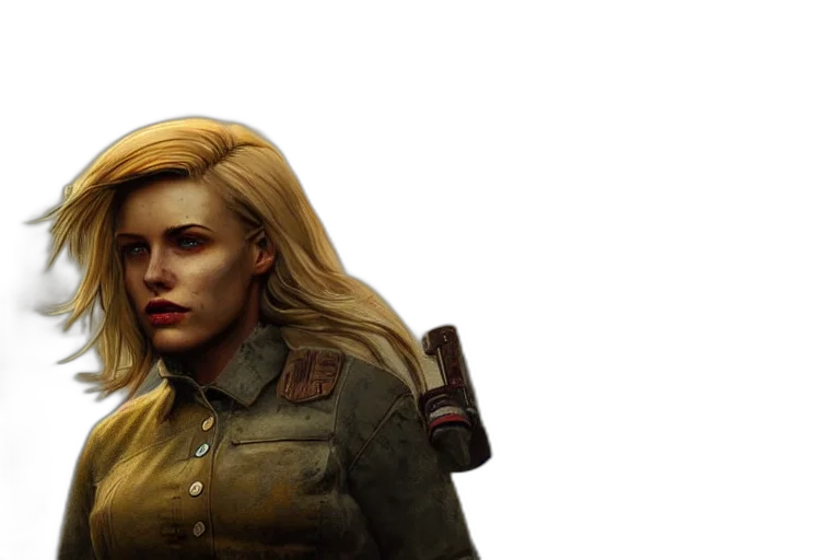 jacket, face, weapon, concept art transparent PNG cut-out